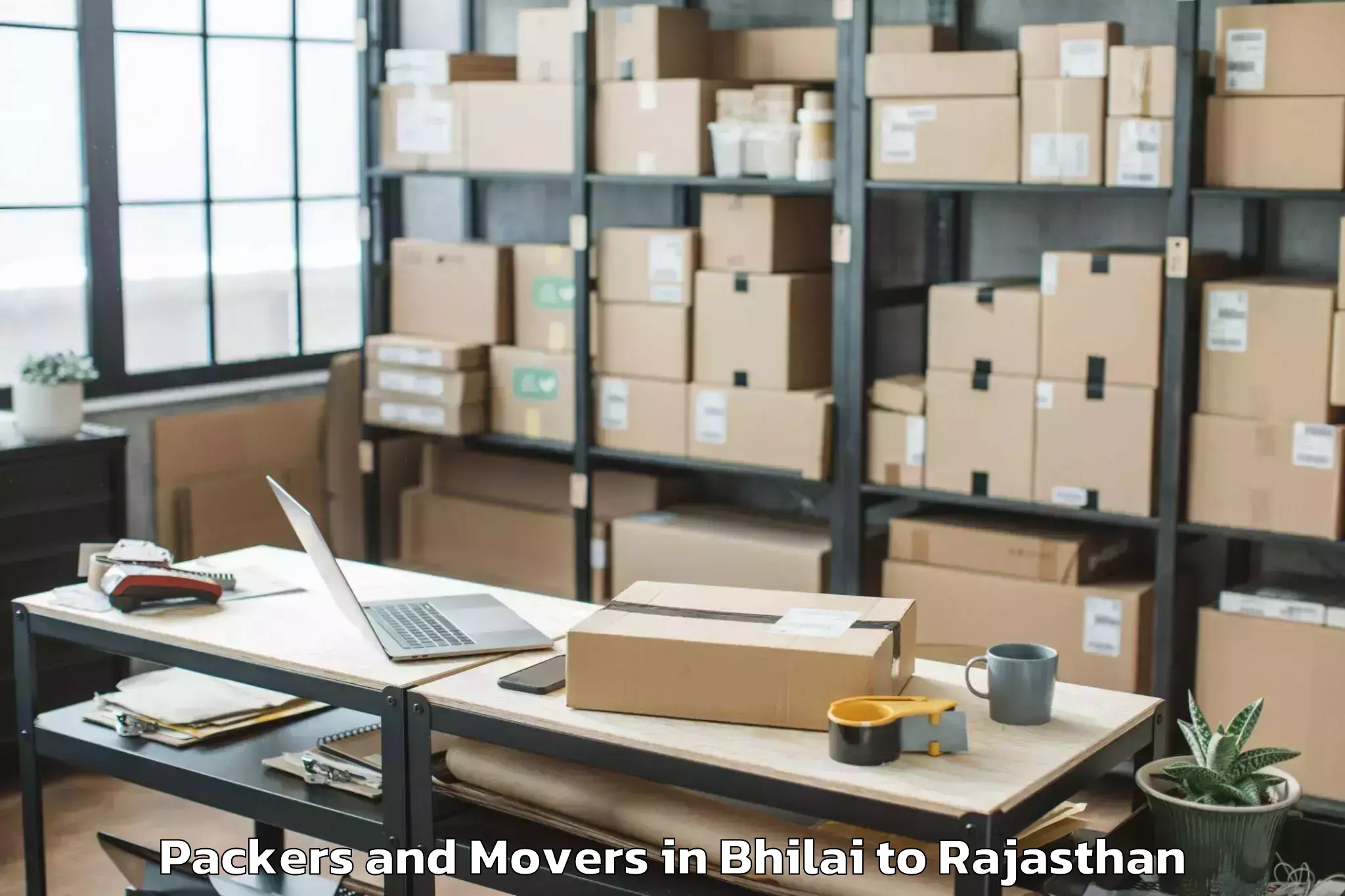 Bhilai to Mewar University Chittorgarh Packers And Movers